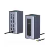 Baseus Nomos NU1 Air Spacemate estación de acoplamiento USB-C 12 en 1, 2x HDMI 4K@60Hz, 2x DP 4K@60Hz, 2x USB-C, 2x USB-A 5Gbps, 2x USB-A 2.0, RJ45 Gigabit Ethernet, gris