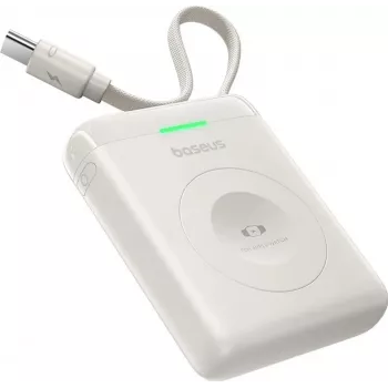 Baseus EnerFill FW11 batería externa de 5W para Apple Watch con cable integrado - blanco