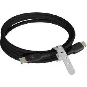 Motorola cable USB-C a USB-C de silicona 2m 100W 5A negro
