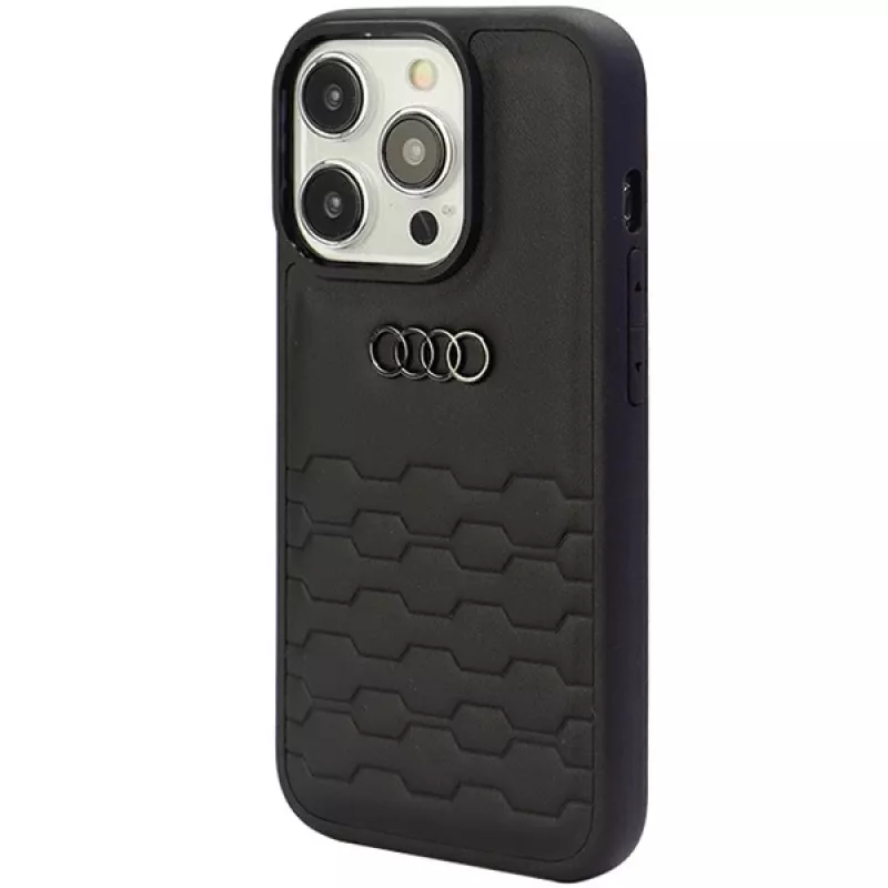 Funda rígida de piel sintética Audi GT para iPhone 15 Pro (6,1