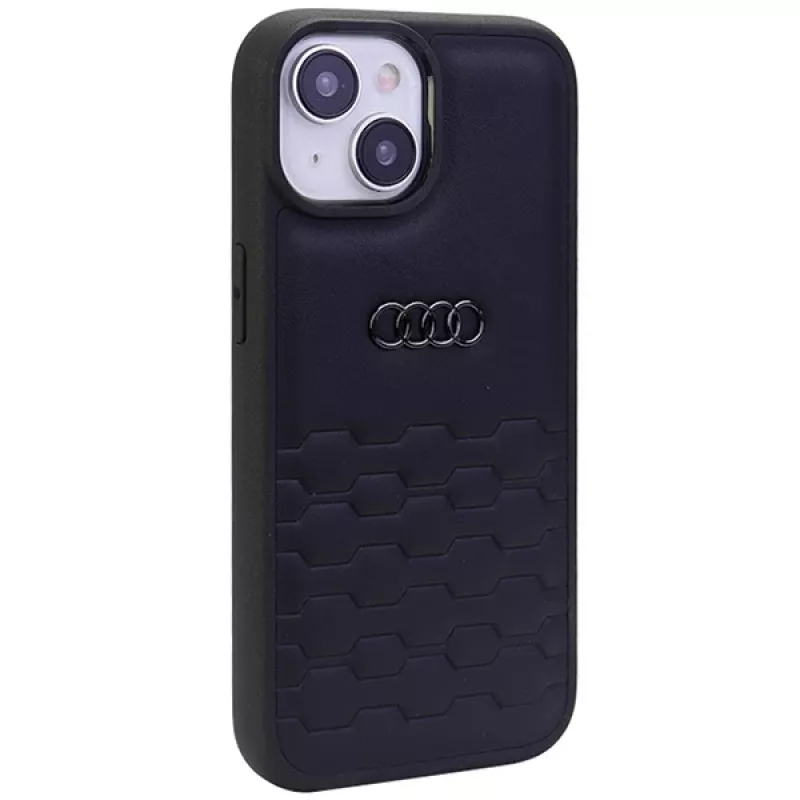 Funda rígida de piel sintética Audi GT para iPhone 15 Plus / 14 Plus 6,7