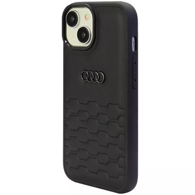 Funda rígida de piel sintética Audi GT para iPhone 15 Plus / 14 Plus 6,7