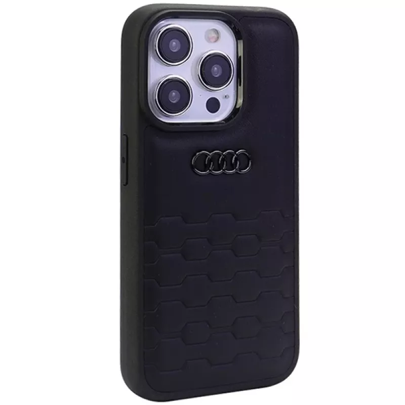 Funda rígida de piel sintética Audi GT para Apple iPhone 15 Pro Max 6,7