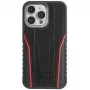 Funda rígida de piel auténtica MagSafe Audi para iPhone 15 Pro 6,1