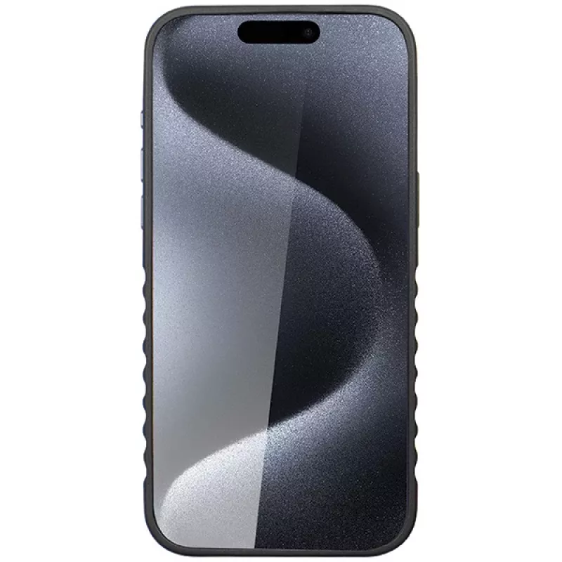 Funda rígida de piel auténtica MagSafe Audi para iPhone 15 Pro 6,1