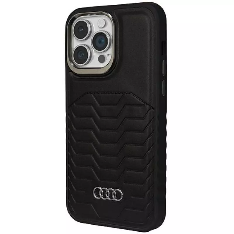 Funda rígida de piel sintética MagSafe Audi para iPhone 14 Pro 6,1