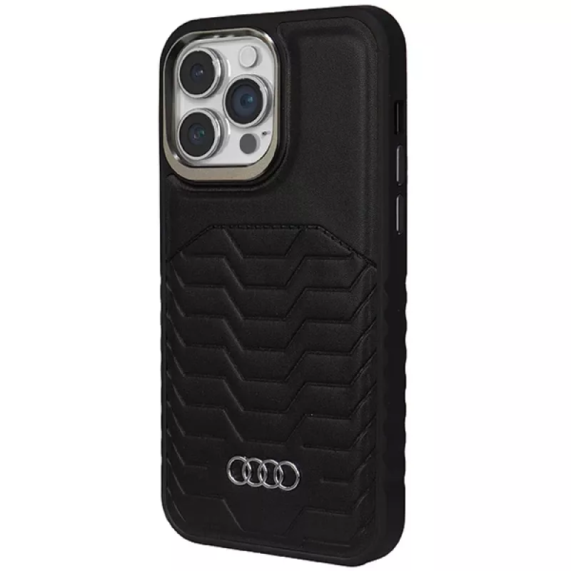 Funda rígida de piel sintética MagSafe Audi para Apple iPhone 14 Pro Max 6,7