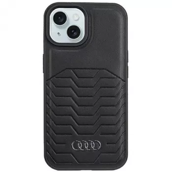 Funda rígida de piel sintética MagSafe Audi para iPhone 15 Plus / 14 Plus 6,7