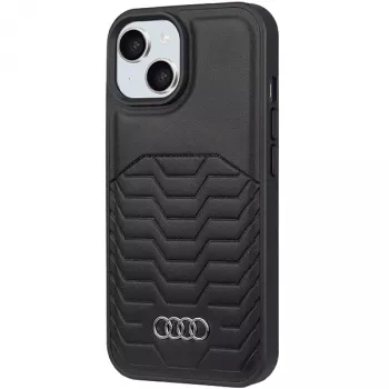 Funda rígida de piel sintética MagSafe Audi para iPhone 15 Plus / 14 Plus 6,7