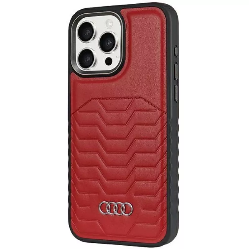 Funda rígida de piel sintética MagSafe Audi para iPhone 14 Pro 6,1