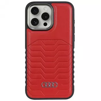 Funda rígida de piel sintética MagSafe Audi para iPhone 14 Pro Max 6,7