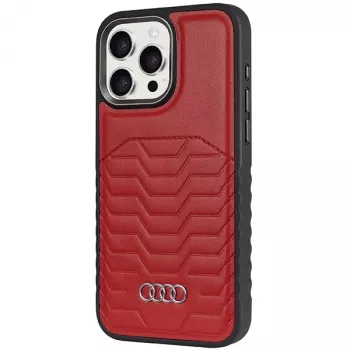 Funda rígida de piel sintética MagSafe Audi para iPhone 14 Pro Max 6,7