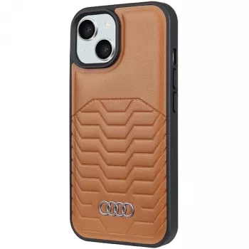 Funda rígida de piel sintética MagSafe Audi para iPhone 15/14/13 6,1