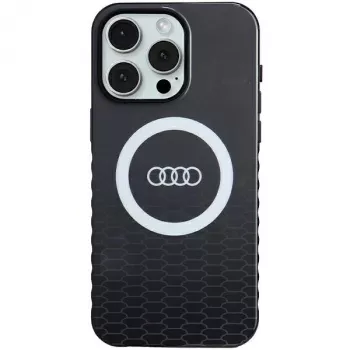 Funda MagSafe Audi IML Big Logo para iPhone 15 Pro Max 6,7 pulgadas negra rígida
