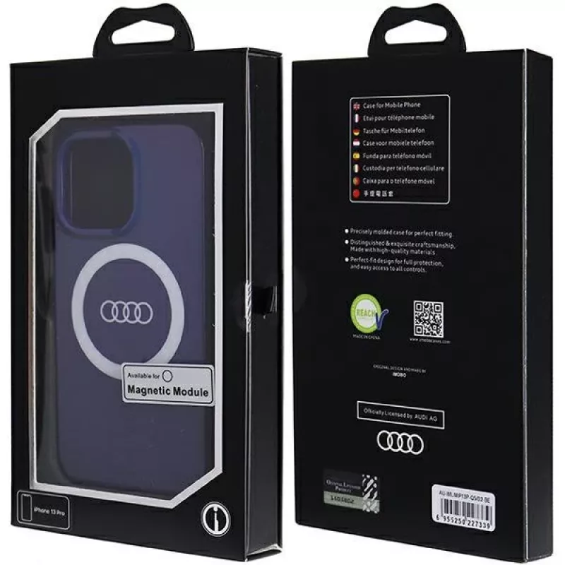 Audi IML Big Logo MagSafe Case para iPhone 13 Pro / 13 6.1 azul marino carcasa rígida