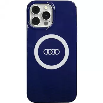 Audi IML Big Logo MagSafe Case para iPhone 13 Pro Max 6.7 azul marino carcasa rígida AU-IMLMIP13PM-Q5/D2-BE