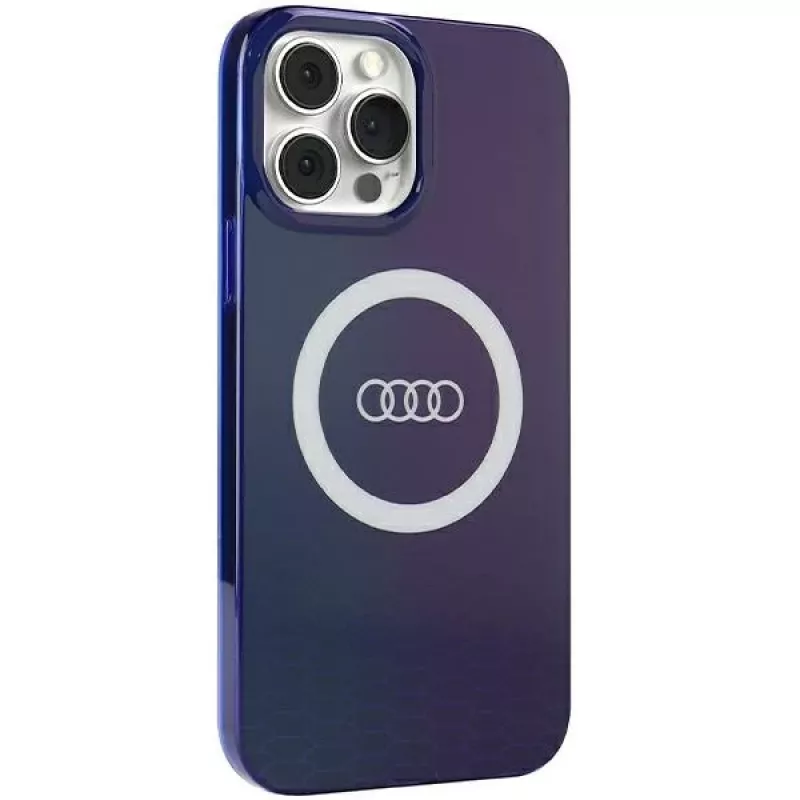 Audi IML Big Logo MagSafe Case para iPhone 13 Pro Max 6.7 azul marino carcasa rígida AU-IMLMIP13PM-Q5/D2-BE
