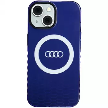 Audi IML Big Logo MagSafe Case para iPhone 15 / 14 / 13 6.1 azul marino carcasa rígida