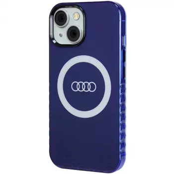 Audi IML Big Logo MagSafe Case para iPhone 15 / 14 / 13 6.1 azul marino carcasa rígida
