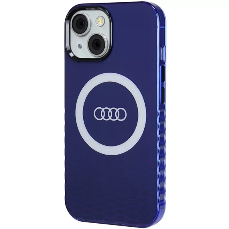 Audi IML Big Logo MagSafe Case para iPhone 15 / 14 / 13 6.1 azul marino carcasa rígida