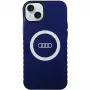 Audi IML Big Logo MagSafe Case para iPhone 15 Plus / 14 Plus 6.7, azul marino carcasa rígida