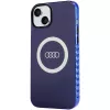 Audi IML Big Logo MagSafe Case para iPhone 15 Plus / 14 Plus 6.7, azul marino carcasa rígida