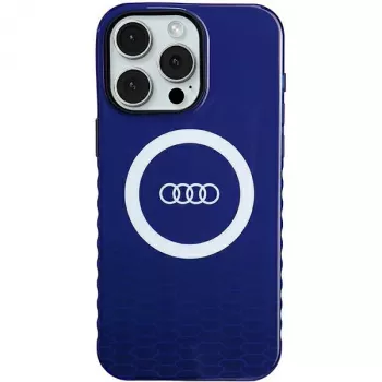 Audi IML Big Logo MagSafe Case para iPhone 15 Pro Max 6,7 azul marino carcasa rígida AU-IMLMIP15PM-Q5/D2-BE