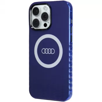 Audi IML Big Logo MagSafe Case para iPhone 15 Pro Max 6,7 azul marino carcasa rígida AU-IMLMIP15PM-Q5/D2-BE
