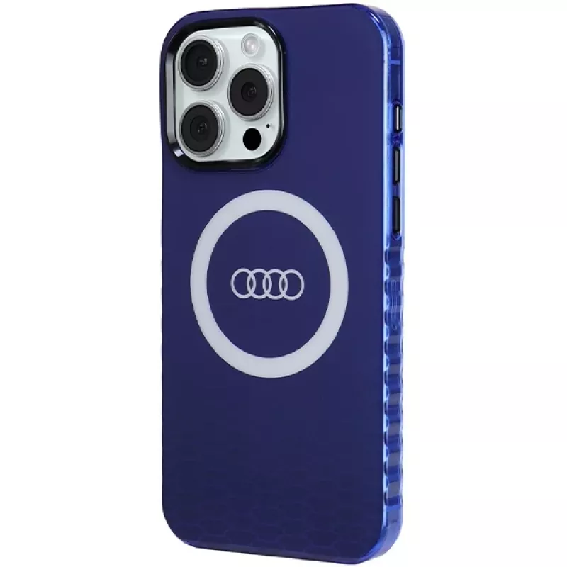 Audi IML Big Logo MagSafe Case para iPhone 15 Pro Max 6,7 azul marino carcasa rígida AU-IMLMIP15PM-Q5/D2-BE