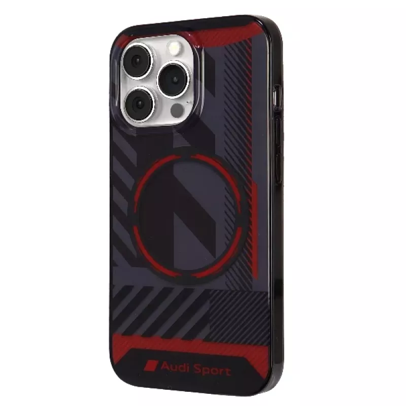 Funda MagSafe Audi IML Sport para iPhone 13 Pro / 13 6,1 pulgadas negra rígida AU-IMLMIP13P-RSQ/D2-BK