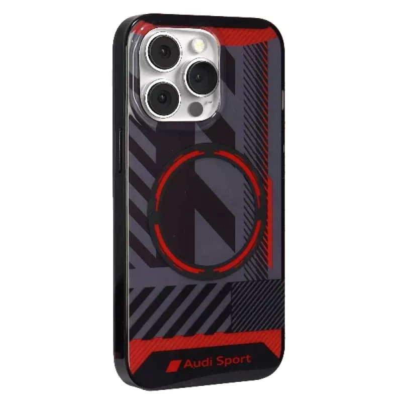 Funda MagSafe Audi IML Sport para iPhone 13 Pro / 13 6,1 pulgadas negra rígida AU-IMLMIP13P-RSQ/D2-BK