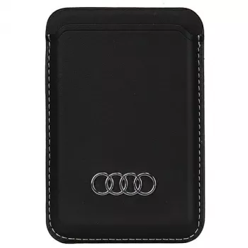 Audi cartera de piel sintética con compartimento para tarjetas negro MagSafe AU-MSCH-Q3/D1-BK