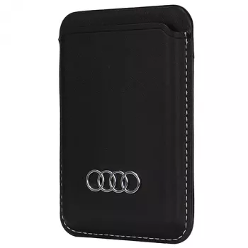 Audi cartera de piel sintética con compartimento para tarjetas negro MagSafe AU-MSCH-Q3/D1-BK