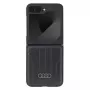 Audi piel sintética MagSafe Hard Case para Samsung Galaxy Z Flip 6, negro, AU-TPUPCFlip6-Q5/D1-BK