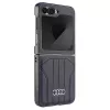 Audi piel sintética MagSafe Hard Case para Samsung Galaxy Z Flip 6, negro, AU-TPUPCFlip6-Q5/D1-BK