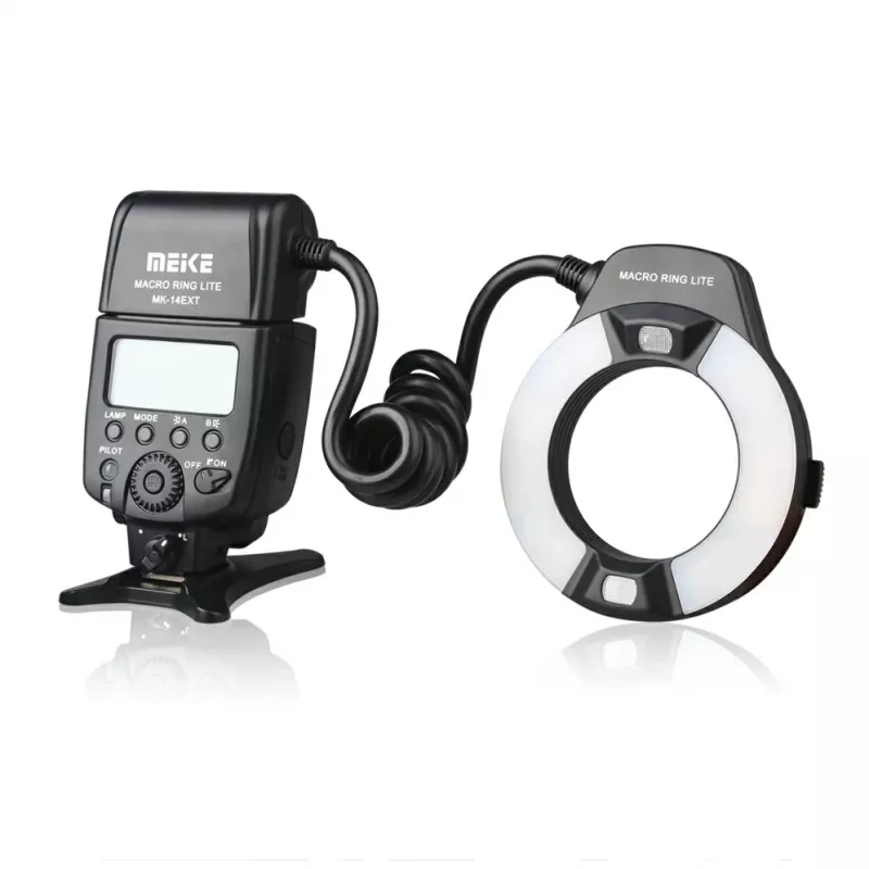 Flash anular macro Meike MK-14EXT-C para Canon E-TTL/E-TTL II