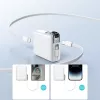 Batería externa Joyroom JR-PBF27 Pro 10000mAh 30W con cable USB-C integrado y cable USB-C a Lightning bidireccional adicional - Blanco