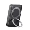 Batería externa Joyroom JR-PBM02 22.5W 10000mAh 3 en 1 inductiva magnética compatible con MagSafe con cable integrado - Negro