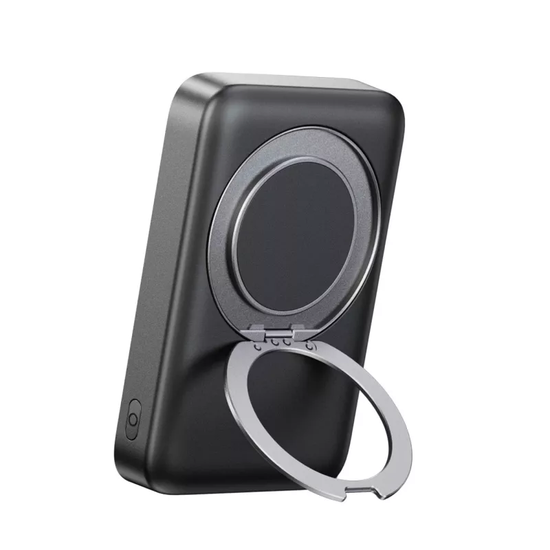 Batería externa Joyroom JR-PBM02 22.5W 10000mAh 3 en 1 inductiva magnética compatible con MagSafe con cable integrado - Negro
