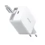 Cargador GaN Joyroom JR-TCL06 67W con cable USB-C extraíble integrado - Blanco