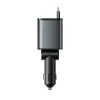 Cargador de coche 3 en 1 Joyroom JR-CCL07 con cables extraíbles - Gris oscuro
