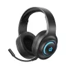 QCY Heroad V200 Auriculares gaming tri-modo con sonido envolvente 7.1, batería de 240 h, micrófono desmontable - Negro