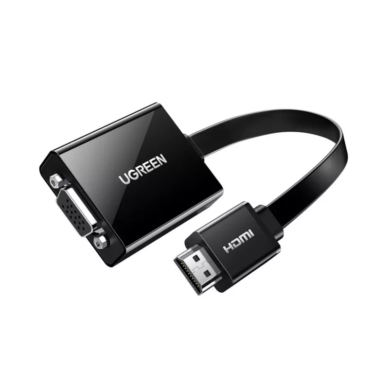 UGREEN Adaptador HDMI a VGA MM103, 25cm, Negro