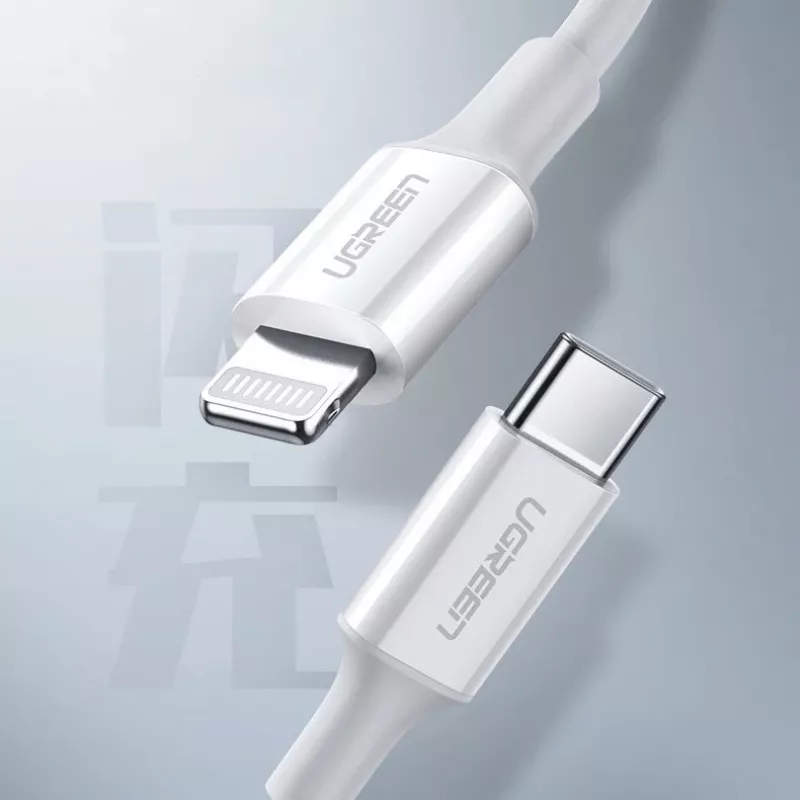 UGREEN US171 Cable USB-C a Lightning 3A 0,25m Blanco