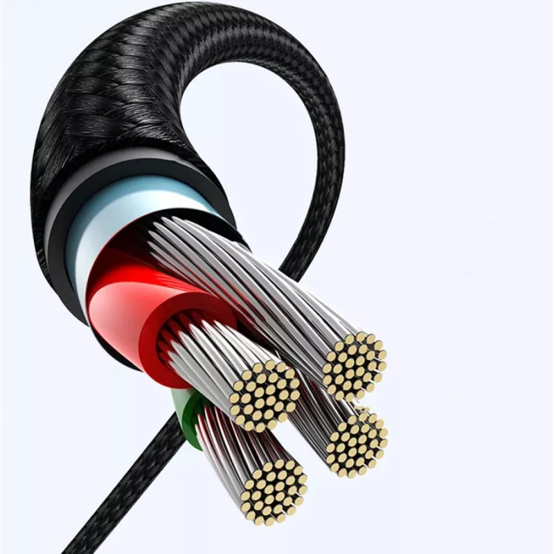 UGREEN Cable USB-C a USB-A 2.0 en ángulo US176, 3A, 3m Negro