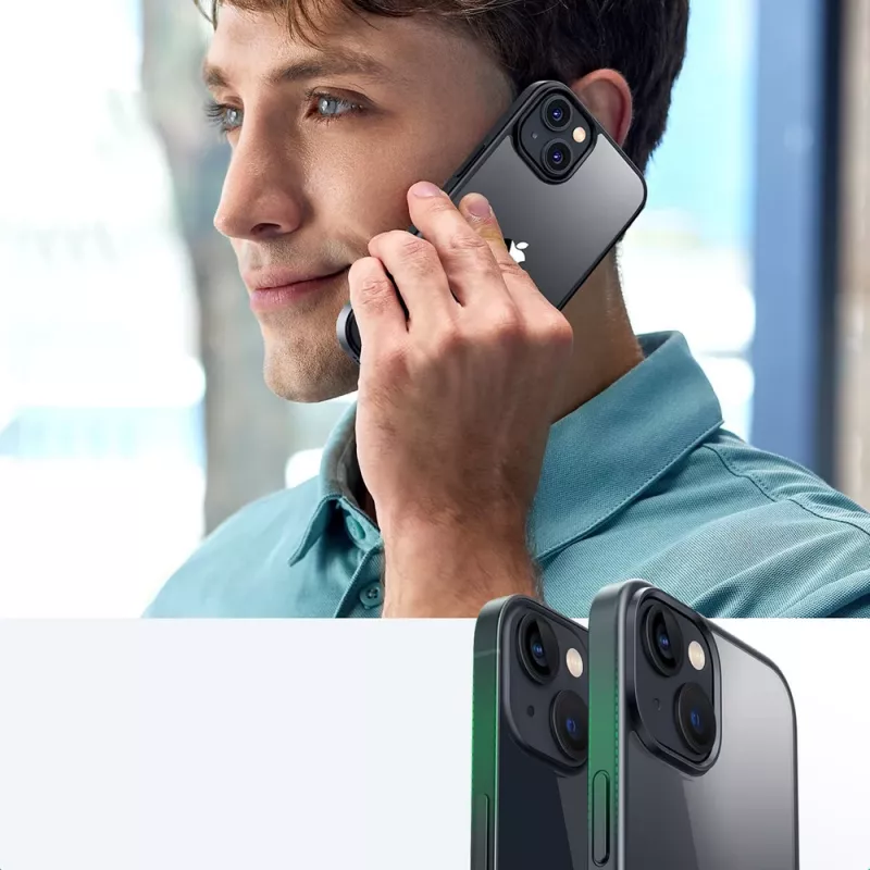 Ugreen LP634 Funda protectora con soporte rígida con marco de gel blando para iPhone 14 Plus (90925) Negro