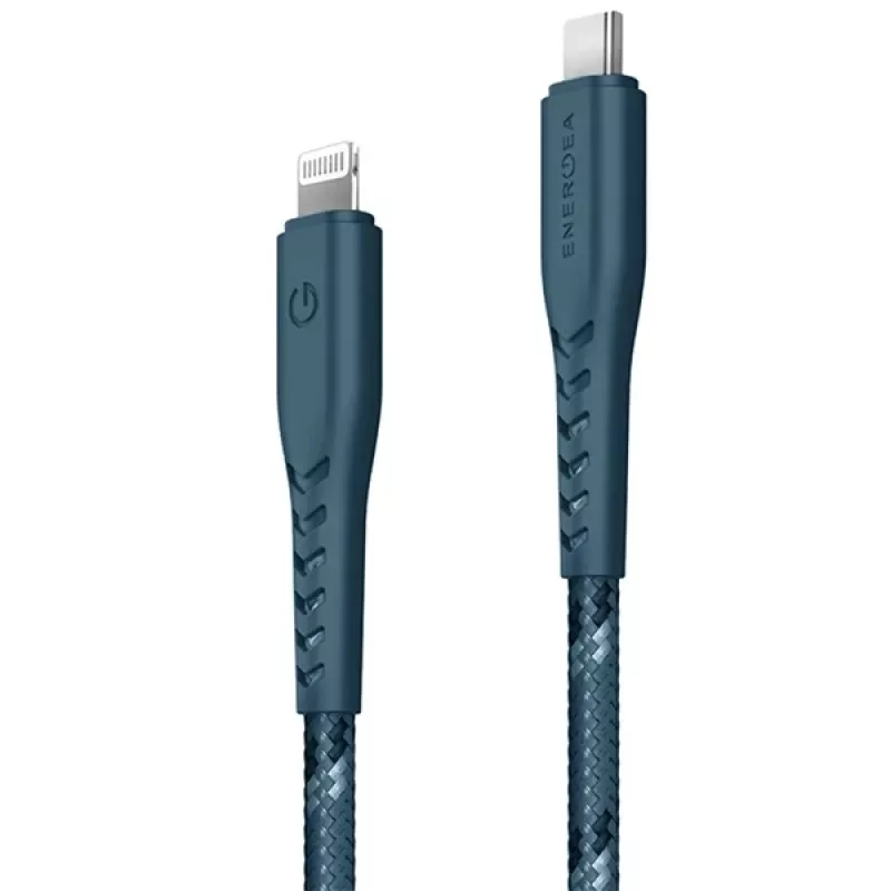 ENERGEA Nyloflex Cable USB-C a Lightning certificado MFi 1,5m Azul