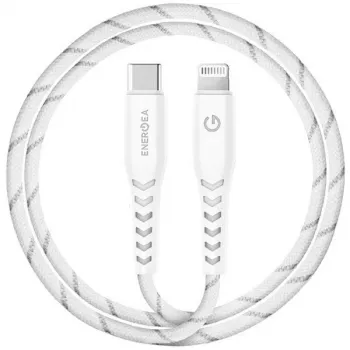 ENERGEA Nyloflex Cable USB-C a Lightning 1,5m Blanco MFI