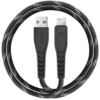 ENERGEA Nyloflex Cable de carga y sincronización USB-A a Lightning C89 MFi 1,5m Negro