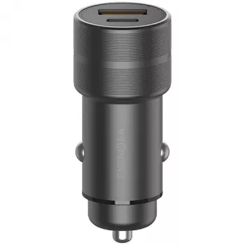 ENERGEA Alu Drive PD20+ Cargador de coche 38W 1xUSB-A + 1xUSB-C PD QC3.0 Gunmetal